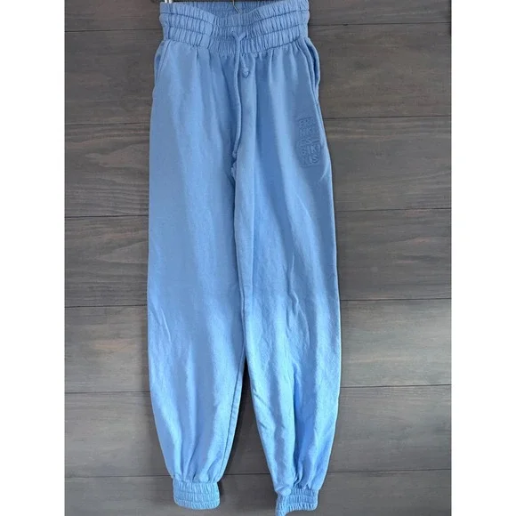 Frankies Bikinis Frank Oversized Sweatpants Joggers Size Small Blue - Picture 4 of 7